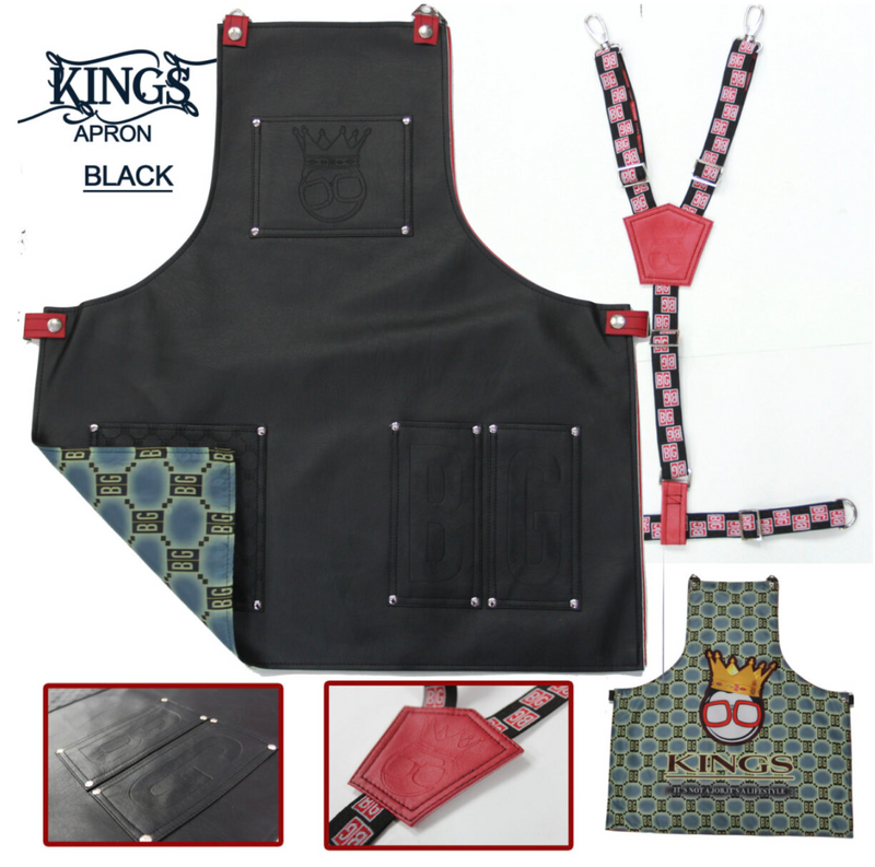 BarberGeeks Xl King’s Apron With Y-Strap – Black