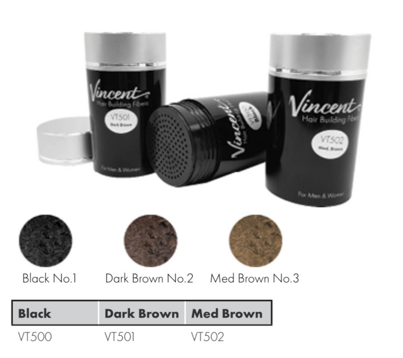 Vincent Hair Building Fibers 22g – 3 colors available