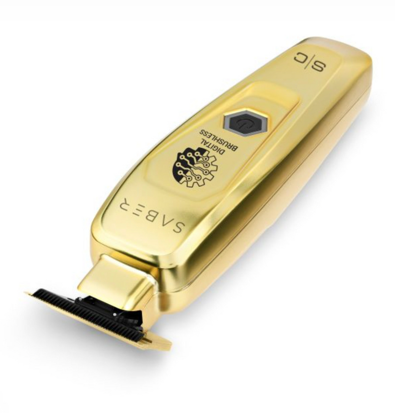 StyleCraft S|C SABER Professional Full Metal Body Digital Brushless Motor Cordless Trimmer – Gold