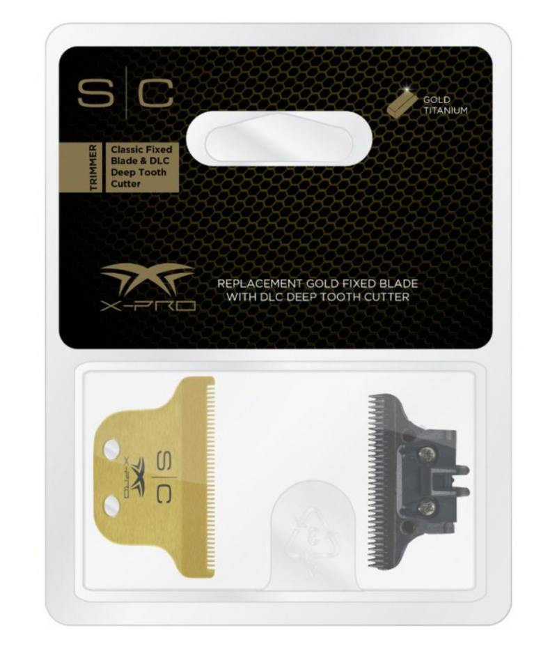 StyleCraft S|C CLASSIC Gold X-Pro Fixed Trimmer Blade with DLC Deep Tooth Cutter