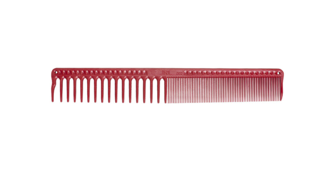 JRLprofessional Cutting Comb 7.3″ – J302 red