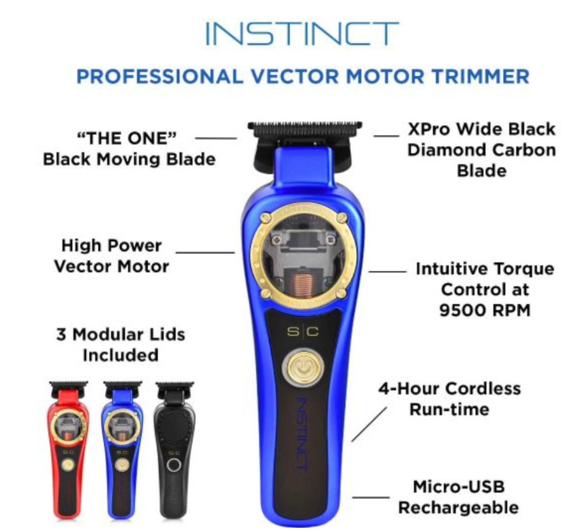 StyleCraft S|C Instinct professional Vector Motor Cordless Trimmer With Torque Control