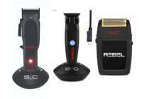 StyleCraft S|C 3PC Combo Instinct Metal Edition Vector Motor Cordless Clipper, Trimmer & Shaver – With Torque Control