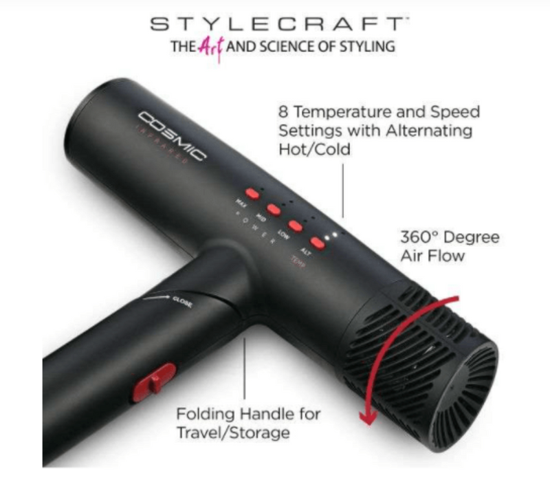 Stylecraft S|C PROFESSIONAL COSMIC HAIR DRYER DIGITAL BRUSHLESS MOTOR – ULTRA LIGHTWEIGHT INFRARED TECHNOLOGY