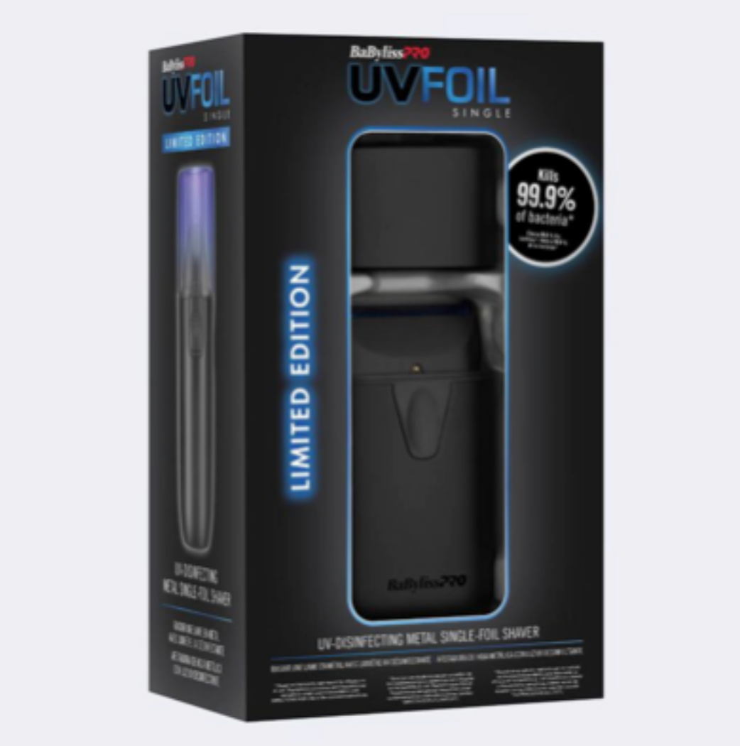 BABYLISSPRO UVFOIL LIMITED EDITION MATTE BLACK UV SINGLE-FOIL SHAVER #FXLFS1MB