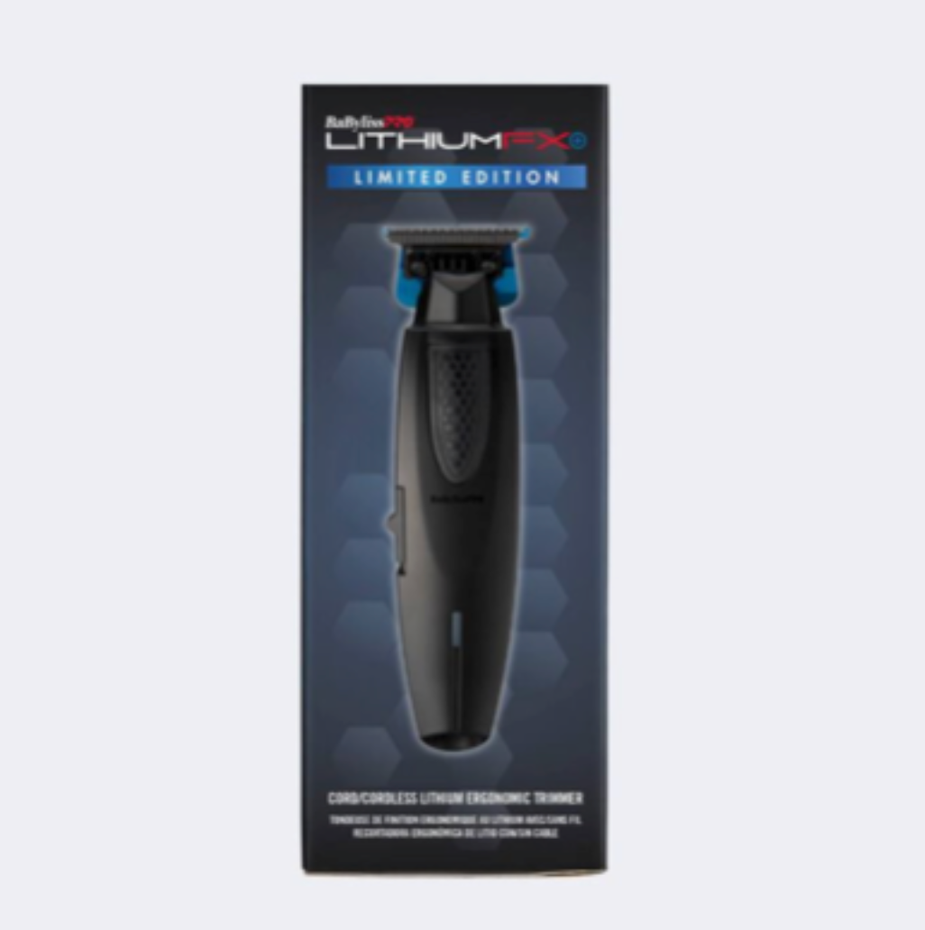 BABYLISSPRO LITHIUMFX+ LIMITED EDITION MATTE BLACK CORD/CORDLESS LITHIUM ERGONOMIC TRIMMER #FX773NMB