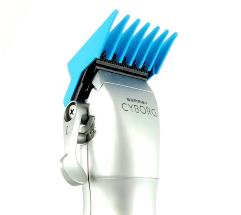 GAMMA+ DUB MAGNETIC TIGHT CLIPPER GUARDS 4-PACK CYAN BLUE