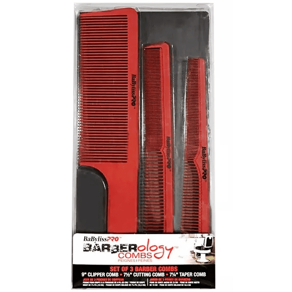 BaBylissPRO Barberology Set of 3 Barber Combs