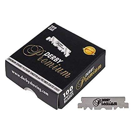 Derby Premium Single Edge Razor Blades 100ct - pre cut 