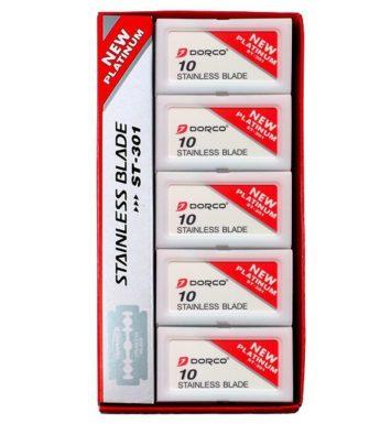 Dorco Platinum Red Double Edge Razor Blades 500ct 5 pack