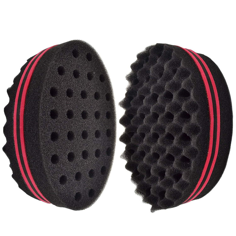 Oval Double Sides twist hair brush sponge