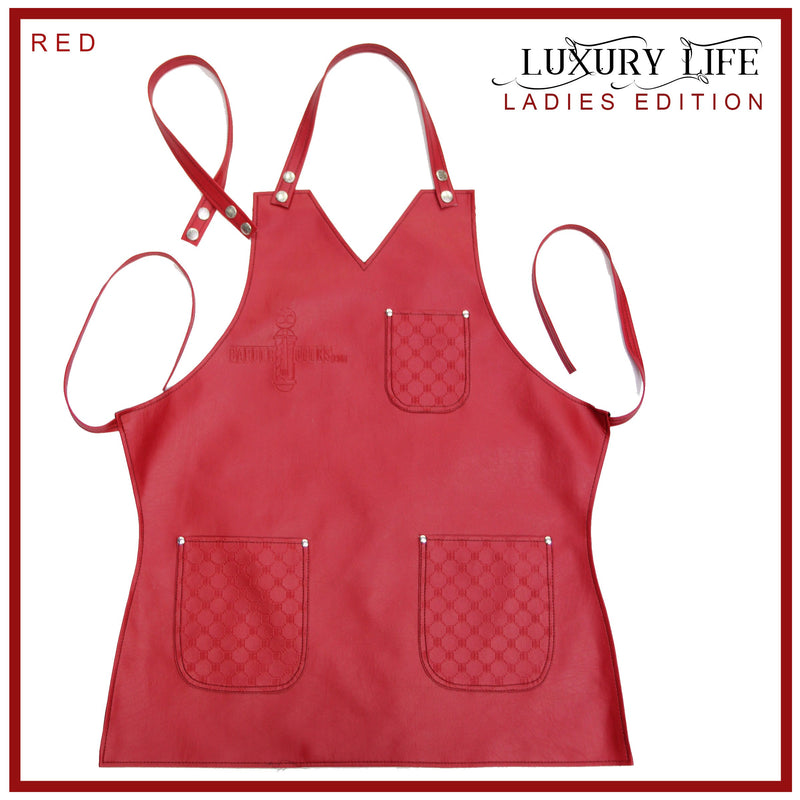 BarberGeeks LUXURY LIFE APRON LADIES EDITION – Red