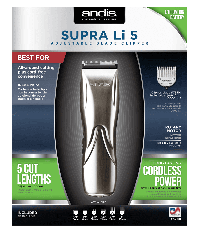 Andis Supra Li 5 Cordless Clipper.