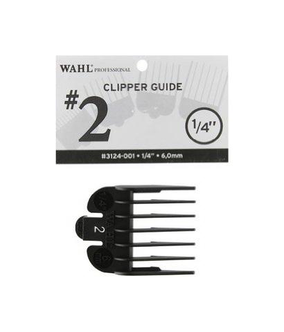 wahl plastic clipper guide #2 - 1pc guard #3124-001 black