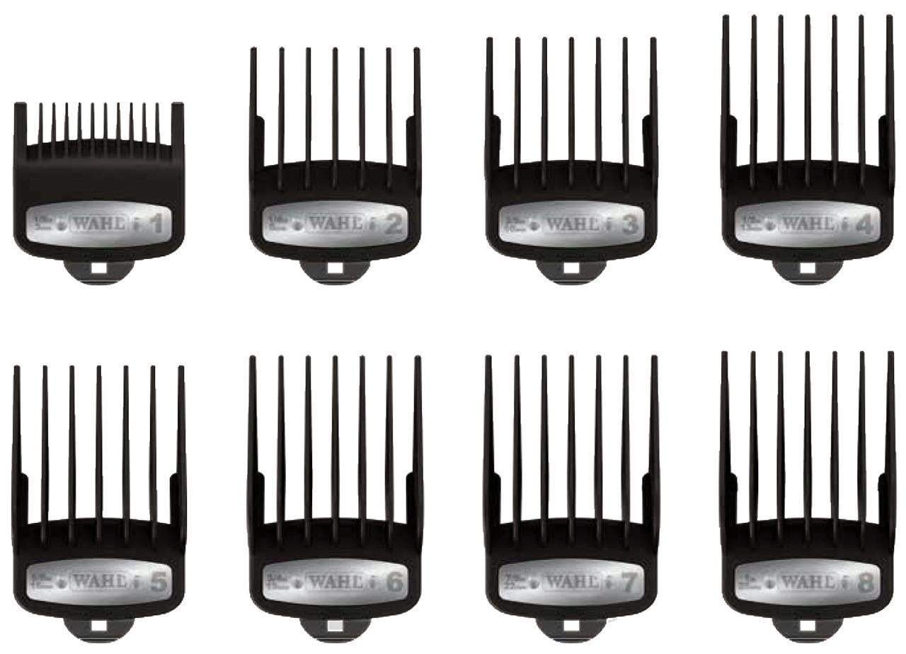 Wahl premium cutting guides 8 guides with organizer